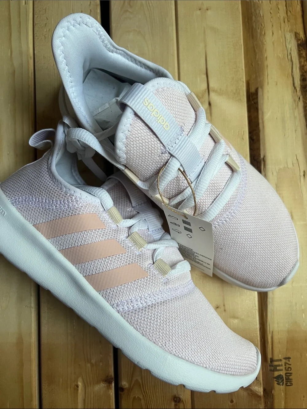 adidas Pale Pink & Peach Knit Running Shoes